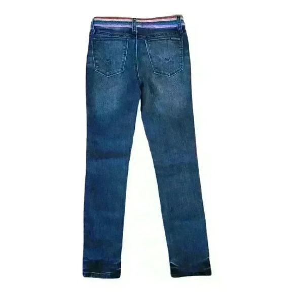 ☆ Hudson Girls Glitter Stripe Dark Wash Stretch Size 14 Jean. - Picture 2 of 9